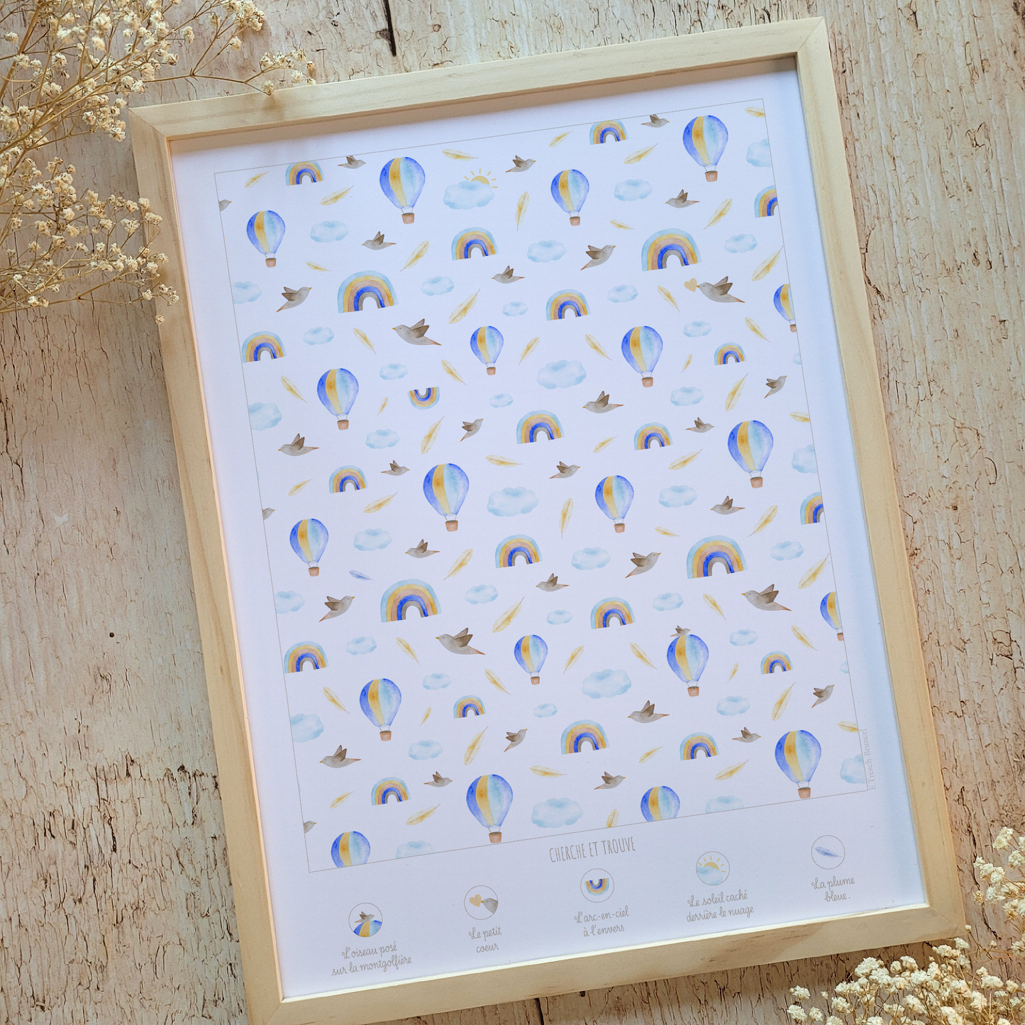Affiche ludique enfant · Cherche et Trouve "Dans les nuages"