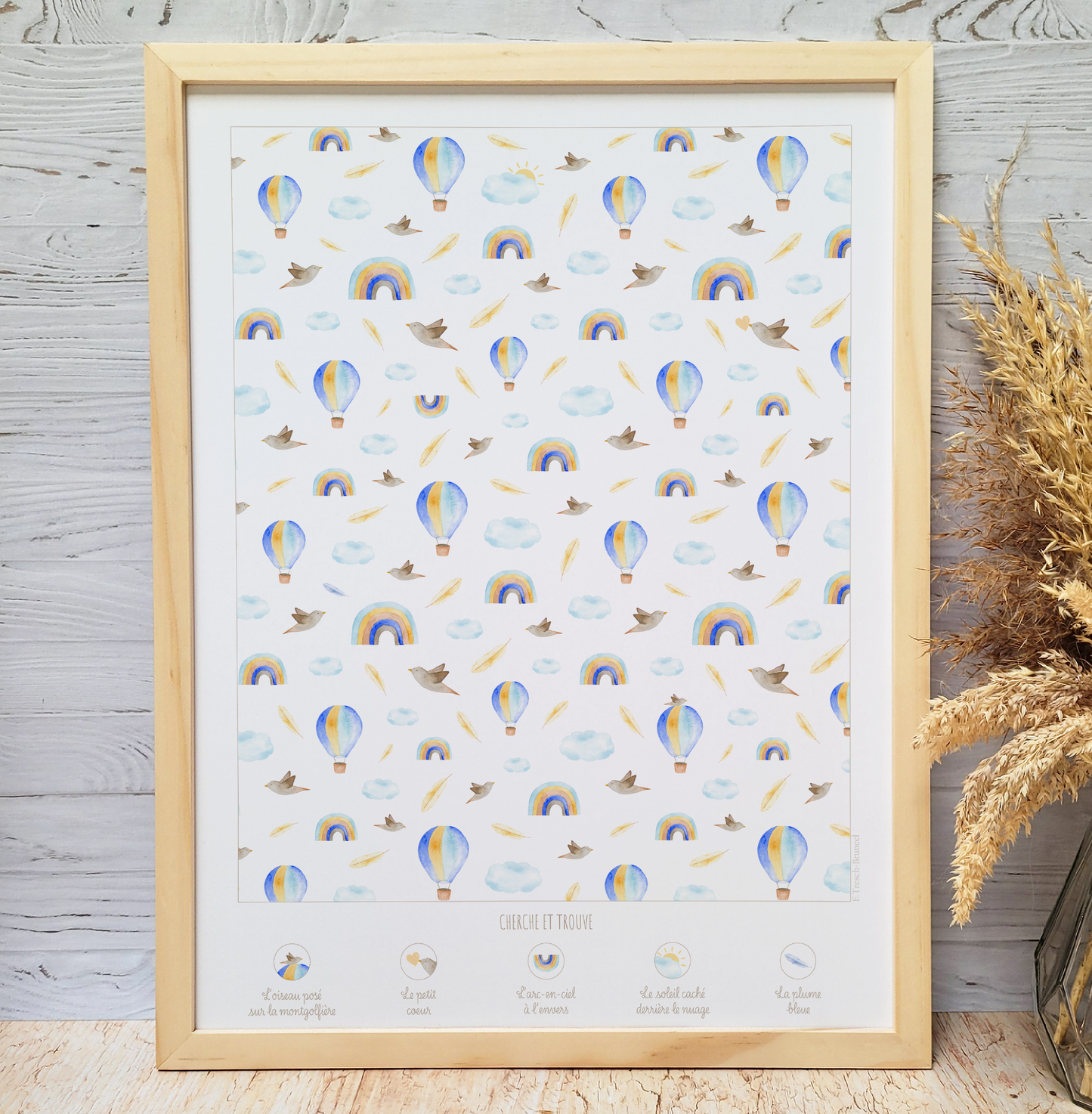 Affiche ludique enfant · Cherche et Trouve "Dans les nuages"