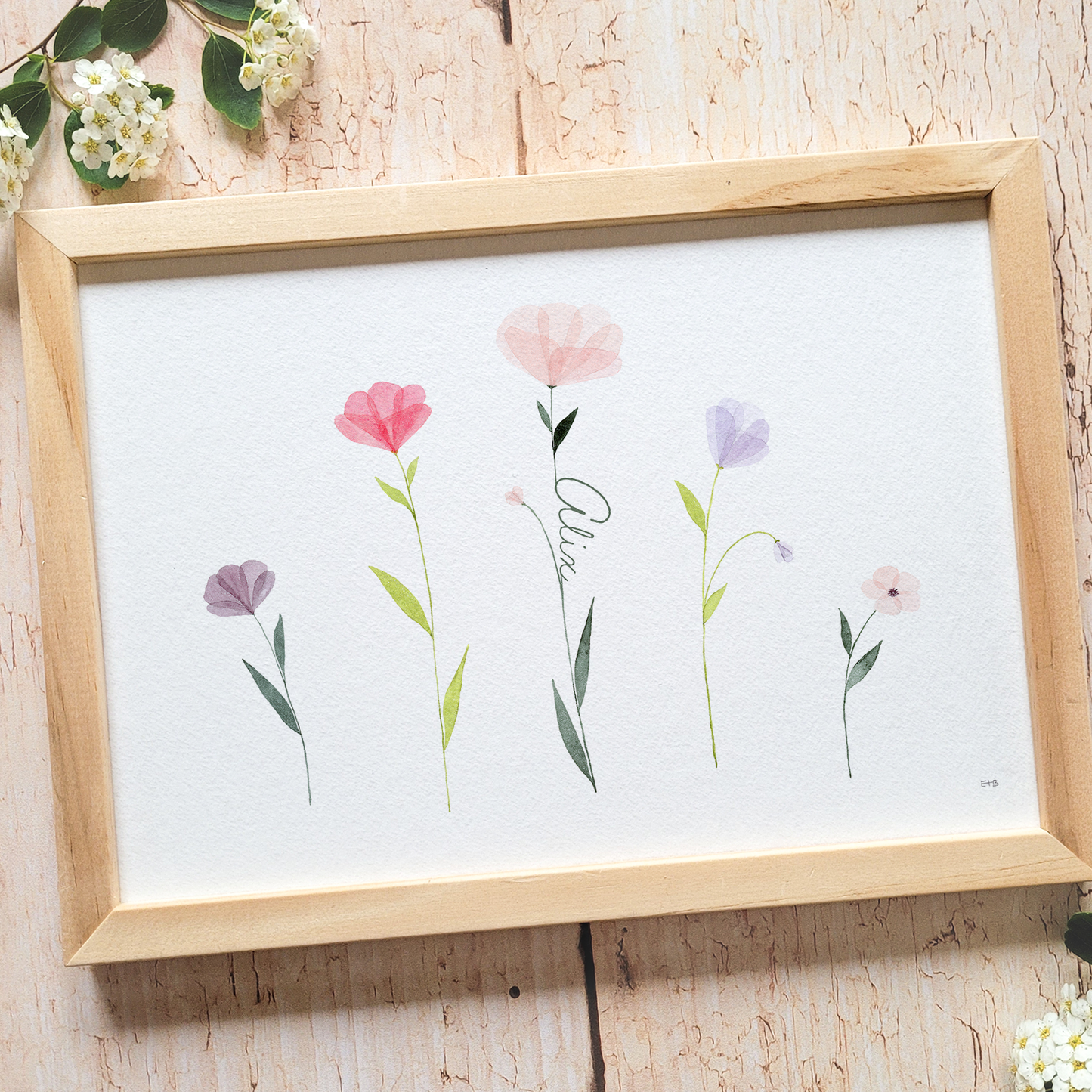 Affiche personnalisable enfant · Aquarelle "En transparence"