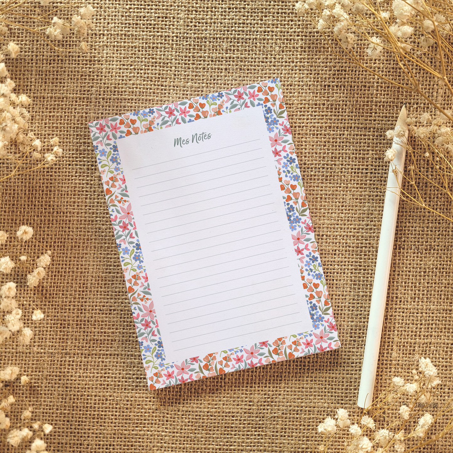 Bloc-notes A6 "Eclat de fleurs"