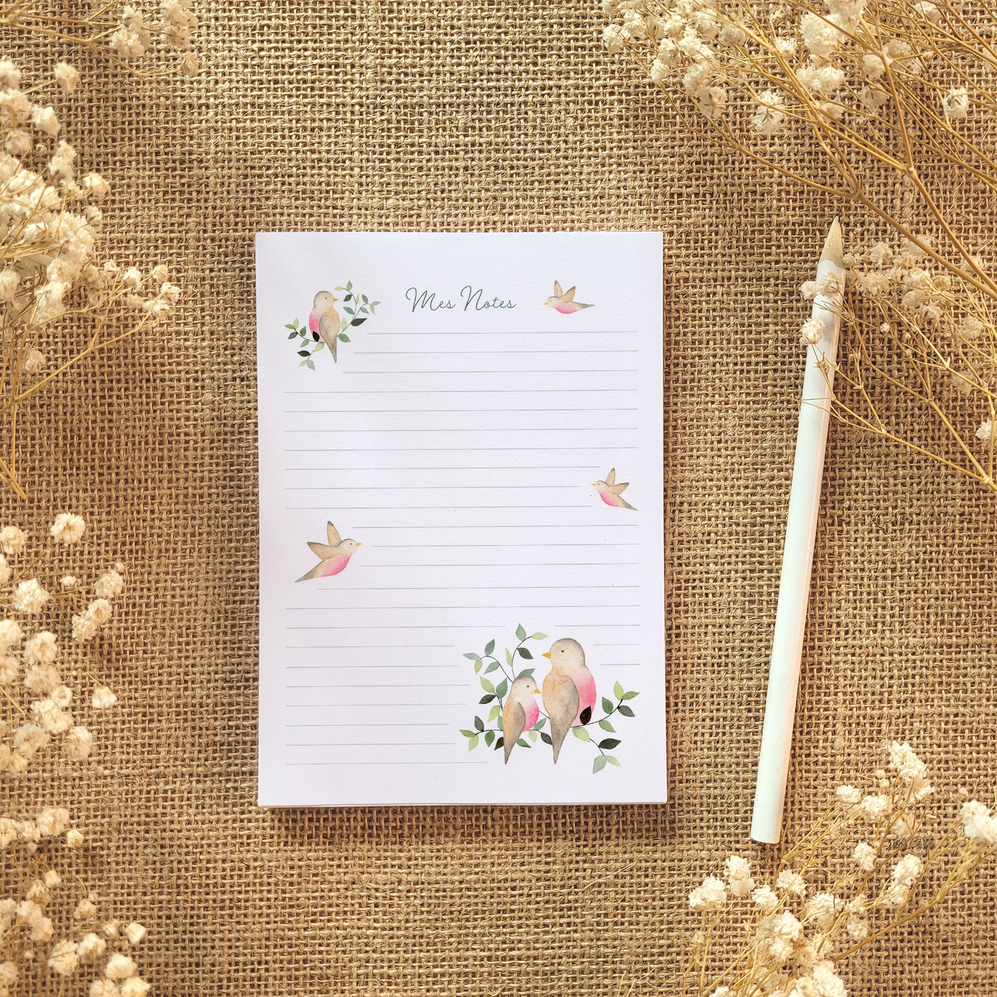 Bloc-notes A6 "Les roses-bidons"