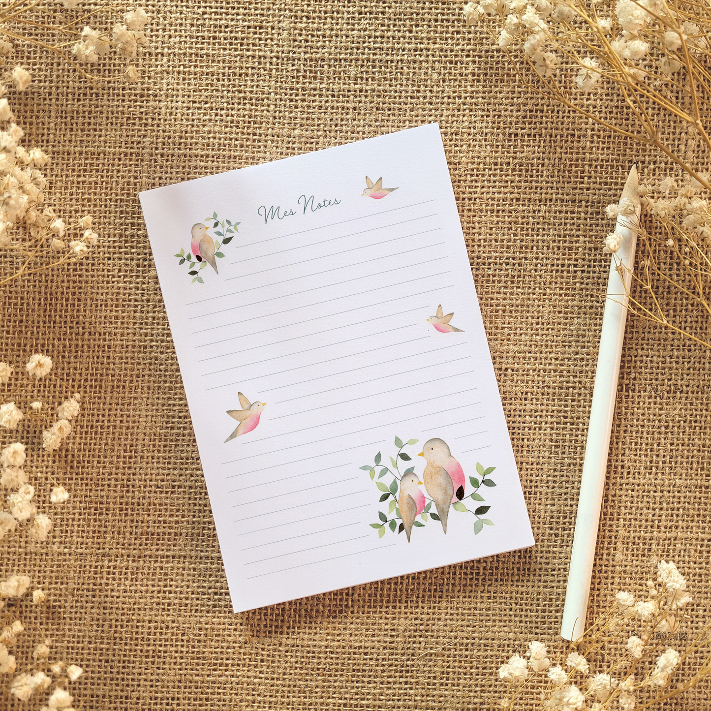 Bloc-notes A6 "Les roses-bidons"