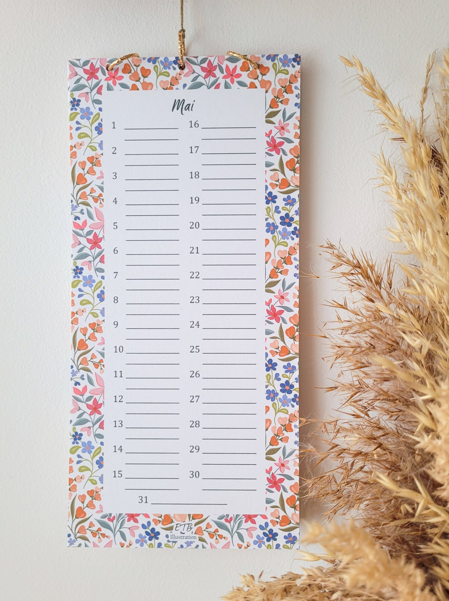 Calendrier des anniversaires