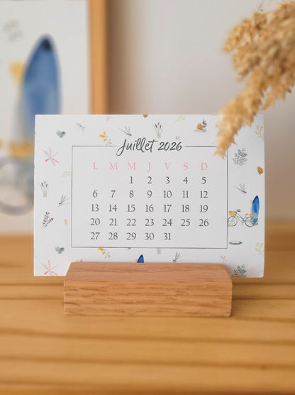 Calendrier à poser 2026