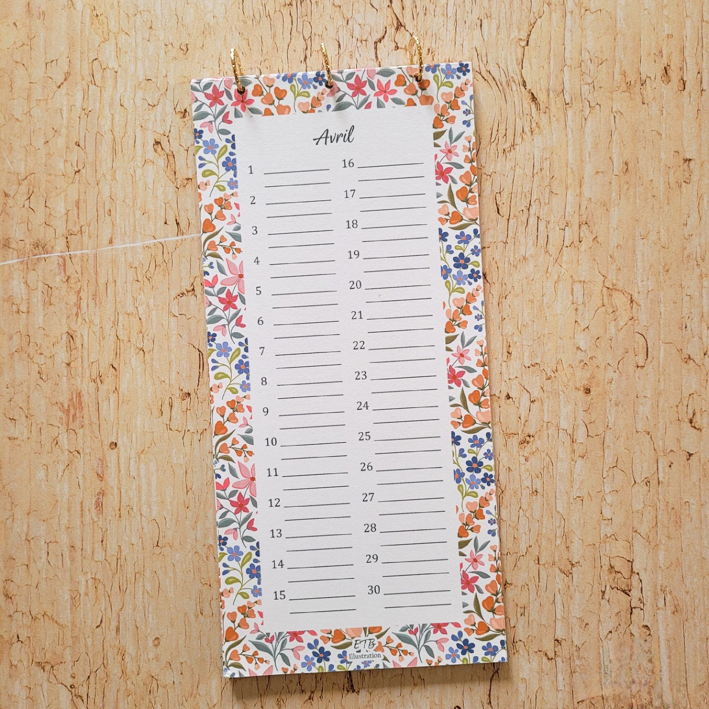 Calendrier des anniversaires