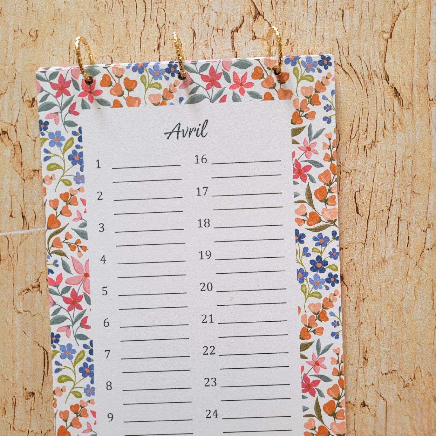 Calendrier des anniversaires