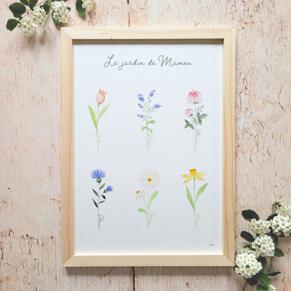 Affiche famille personnalisable · "Dans mon jardin"