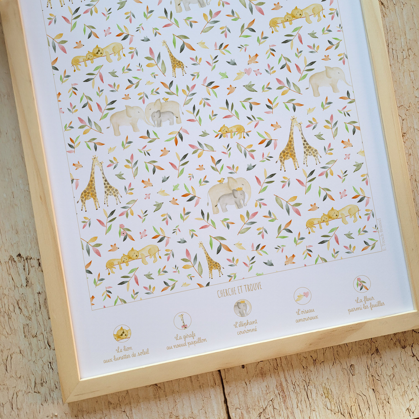 Affiche ludique enfant · Cherche et Trouve "Dans la savane"