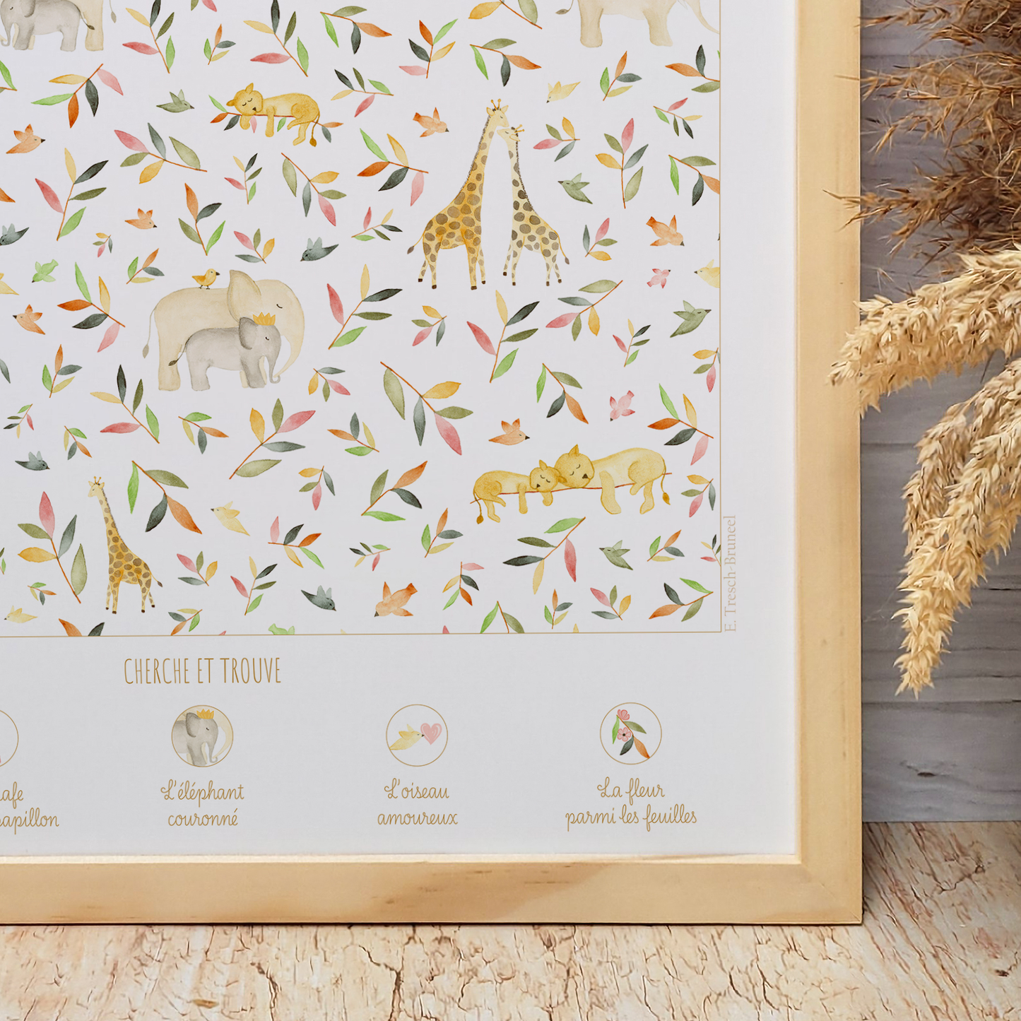 Affiche ludique enfant · Cherche et Trouve "Dans la savane"