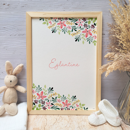 Affiche personnalisable enfant · Aquarelle "Pétillante"