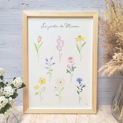 Affiche famille personnalisable · "Dans mon jardin"