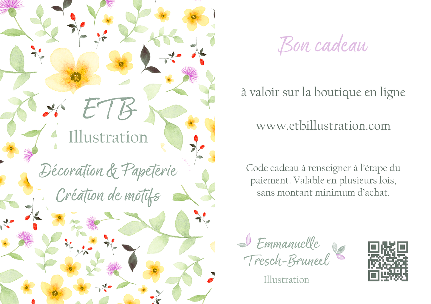 Carte cadeau ETB Illustration