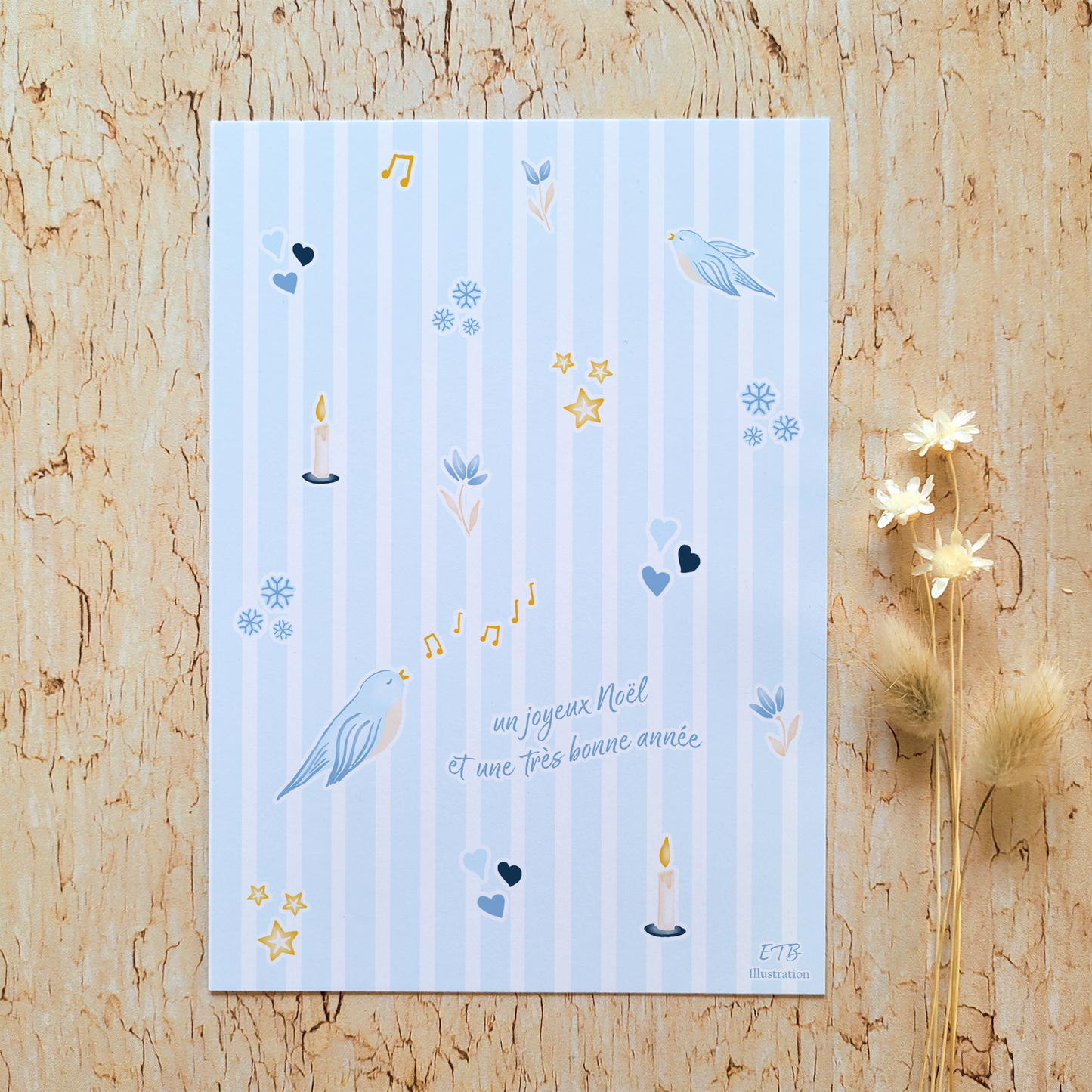 Carte de voeux "Joyeux Noël et bonne année"