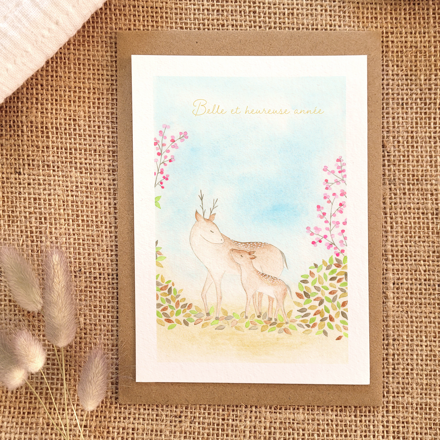 Carte de voeux "Dans la forêt" · Ancienne co