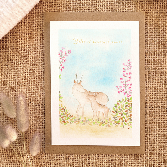 Carte de voeux "Dans la forêt" · Ancienne co
