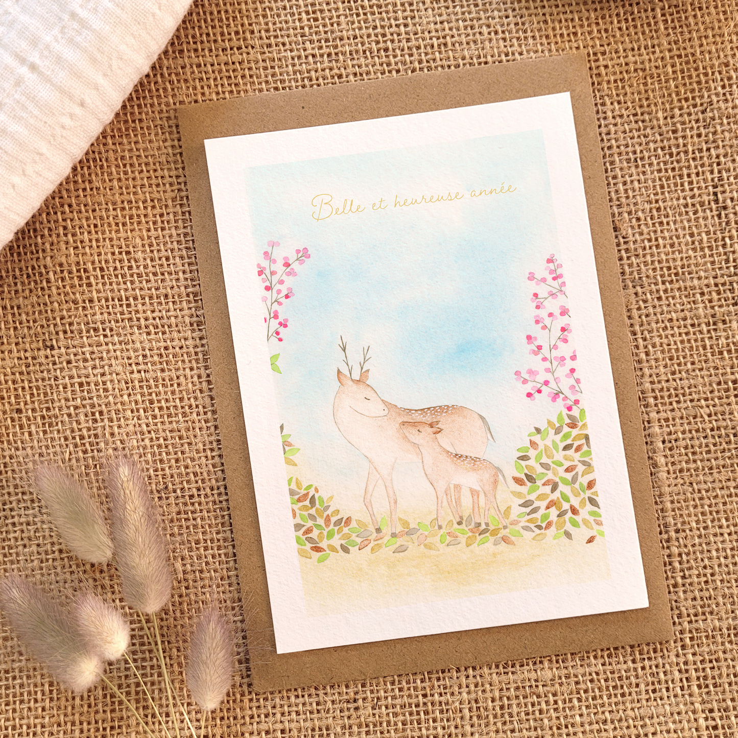Carte de voeux "Dans la forêt" · Ancienne co