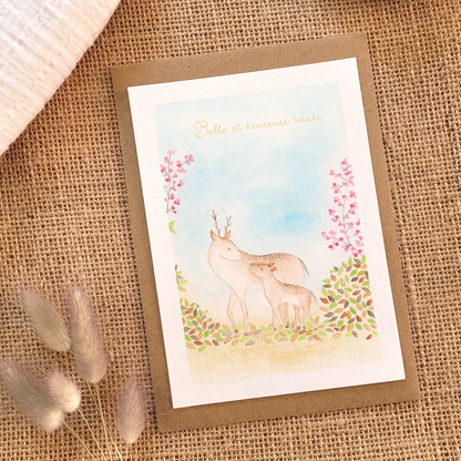 Carte de voeux "Dans la forêt" · Ancienne co