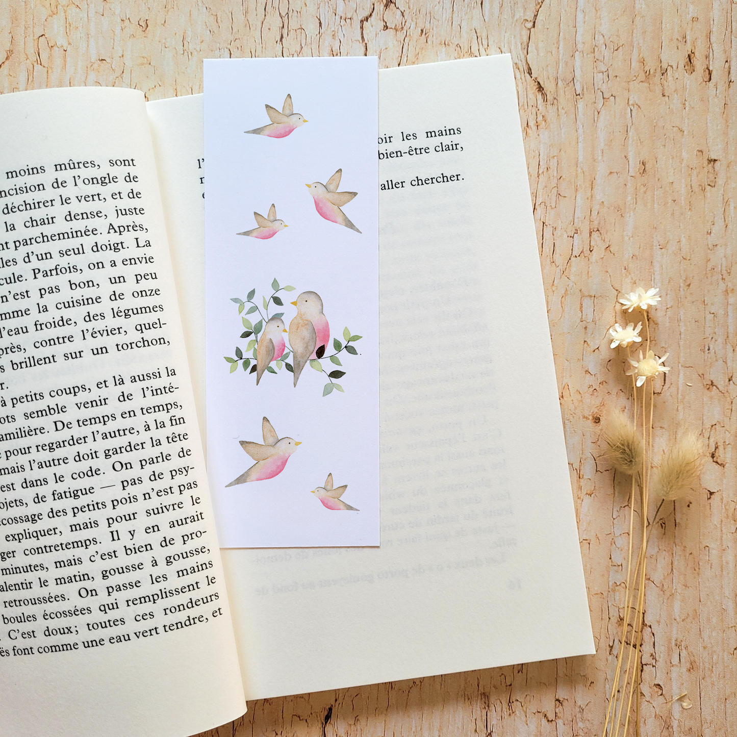 Marque-page · "Les roses-bidons"