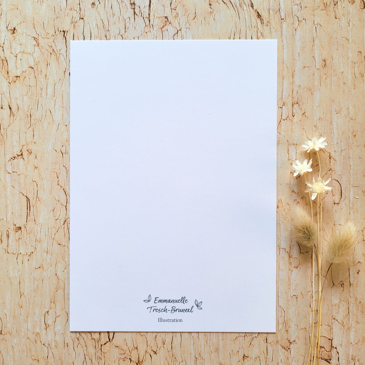 Carte de vœux · "Tulipe" · Petit mot fleuri